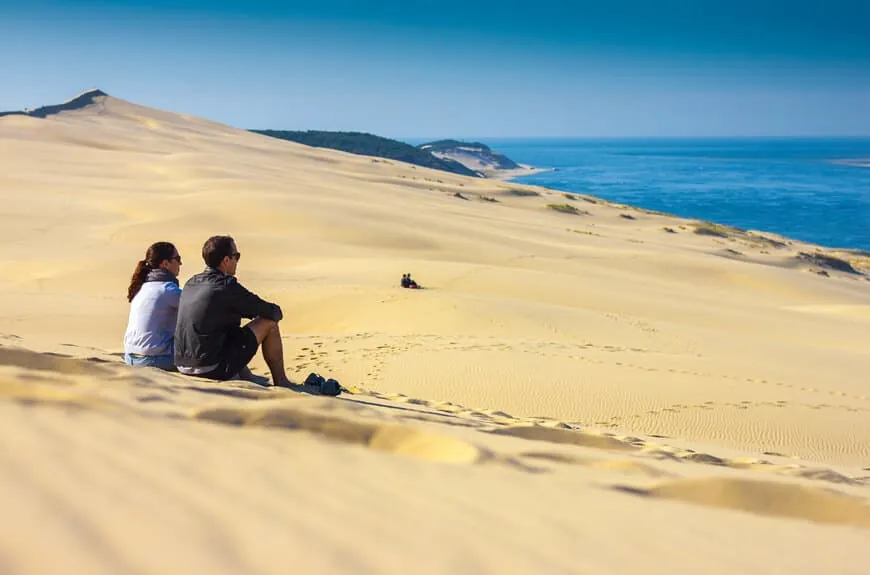 Ambiance zen et vue imprenable sur le banc d'Arguin depuis la célèbre Dune du Pilat